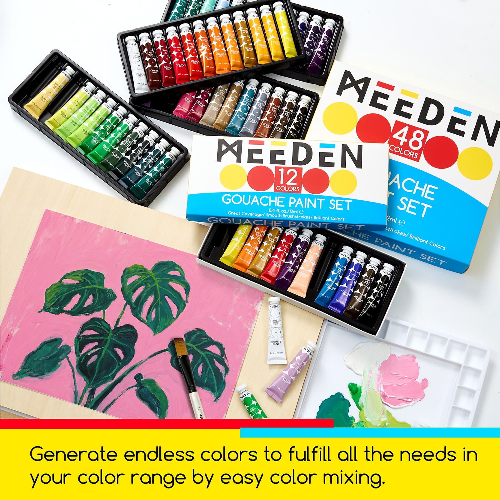 meeden-gouache-peinture-gouache-48-tubes-12-ml-opaque image 5