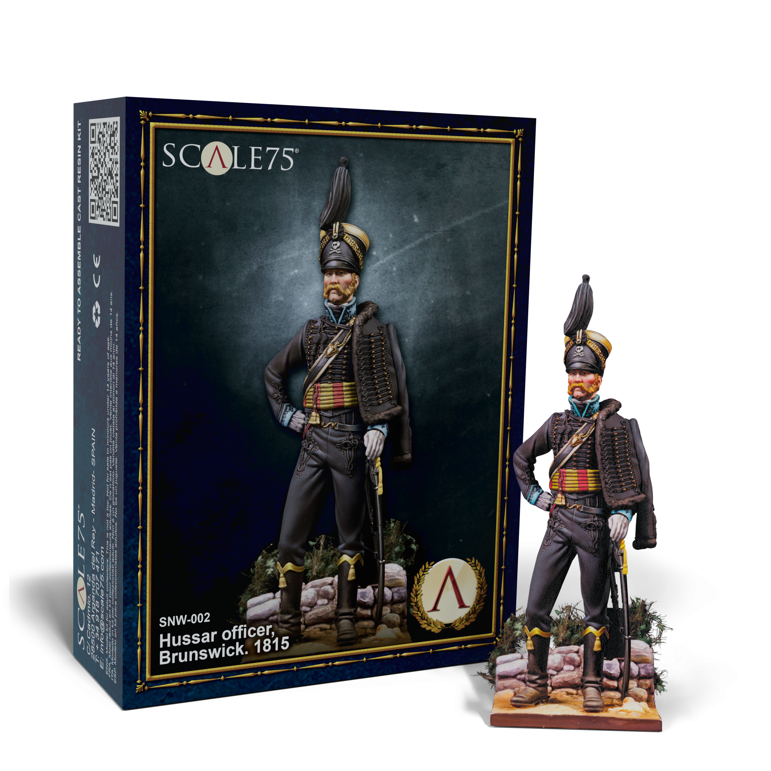 scale75-napoleonic-hussar-brunswick-1815-figurine-75mm-r-sine image 1