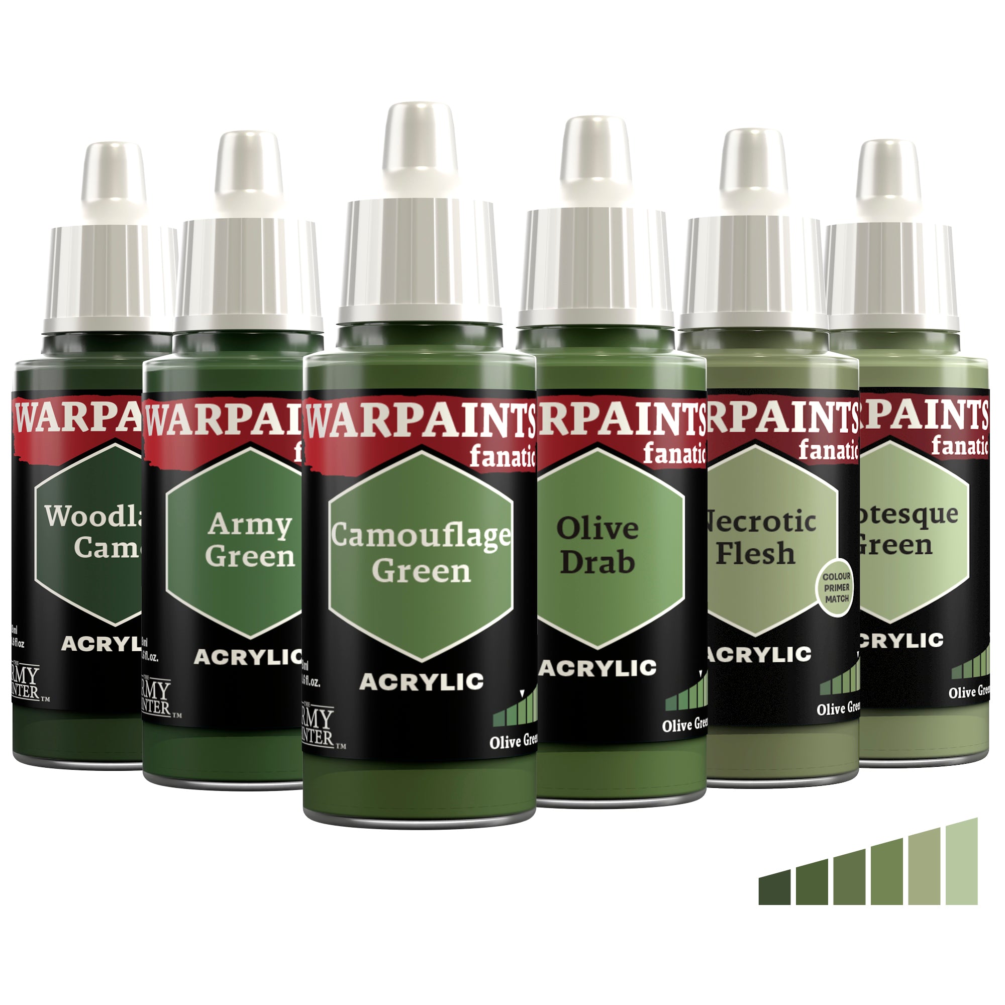 the-army-painter-fanatic-olive-greens-triade-peinture-6x18-ml image 1