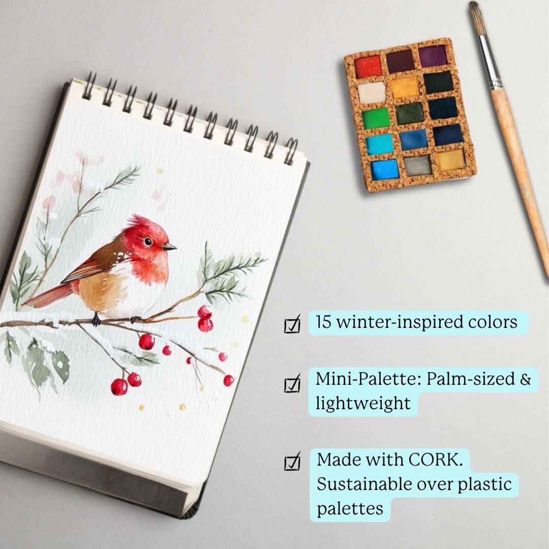 viviva-watercolor-pans-winter-godets-aquarelle-15-couleurs-lot-5 image 2