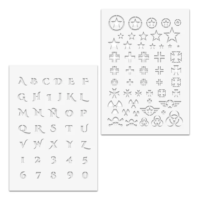 scale75-accessories-plastic-stencils-pochoirs-10-pi-ces-camouflage image 1
