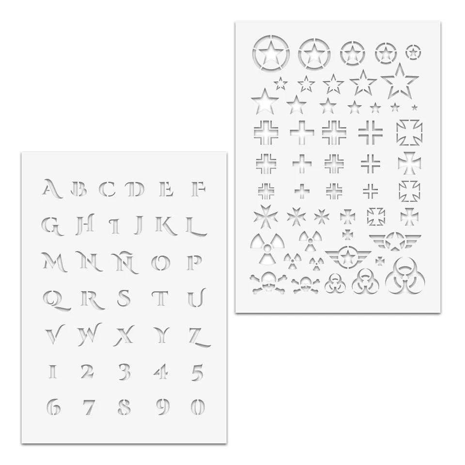 scale75-accessories-plastic-stencils-pochoirs-10-pi-ces-camouflage image 1