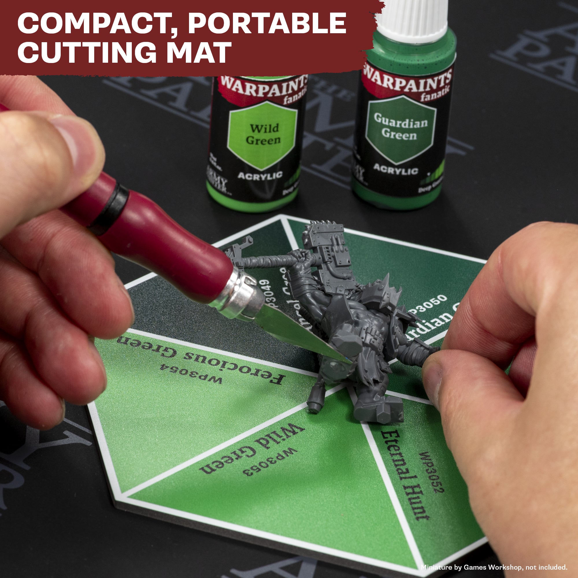 the-army-painter-tapis-de-d-coupe-hex-cutting-mat-deep-greens image 2