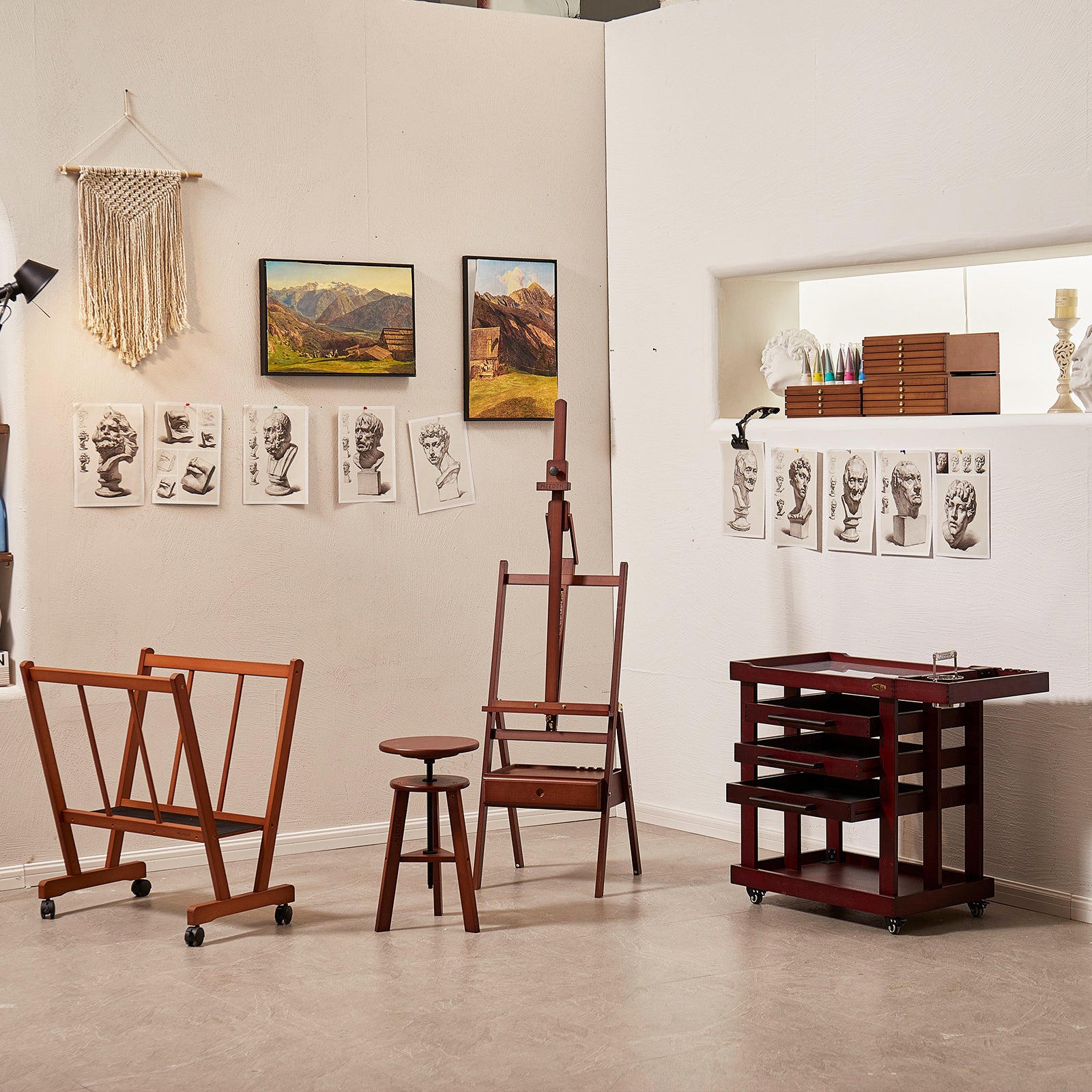 meeden-hj-2a-chevalet-atelier-h-tre-noyer-fonc-cadre-h image 6