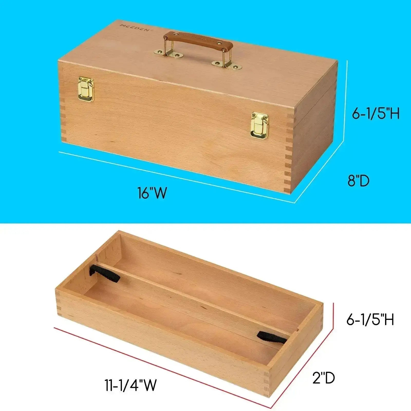 meeden-boite-rangement-bois-h-tre-double-casier-poign-e image 2