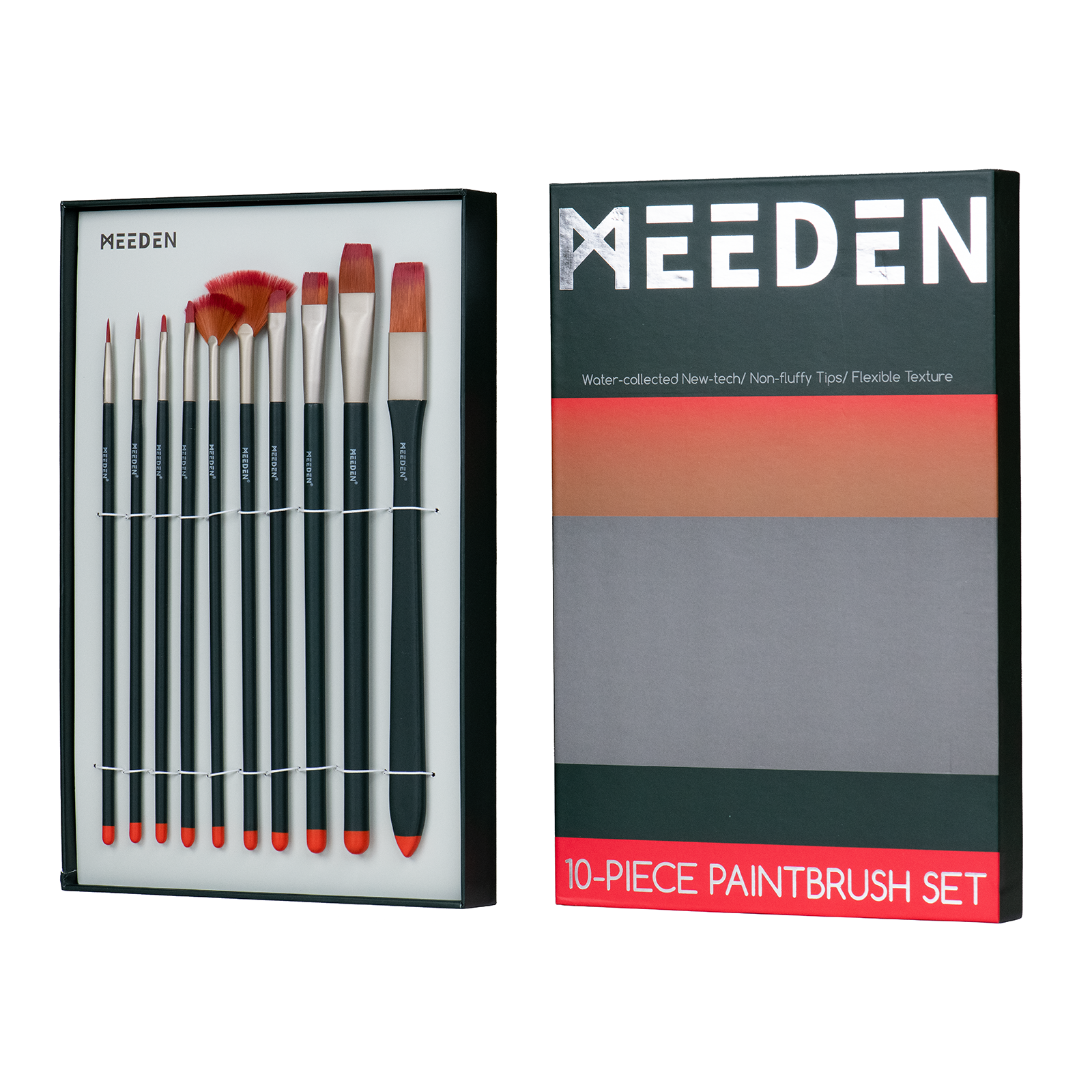 meeden-brushes-pinceaux-peinture-acrylique-lot-10-nylon image 2