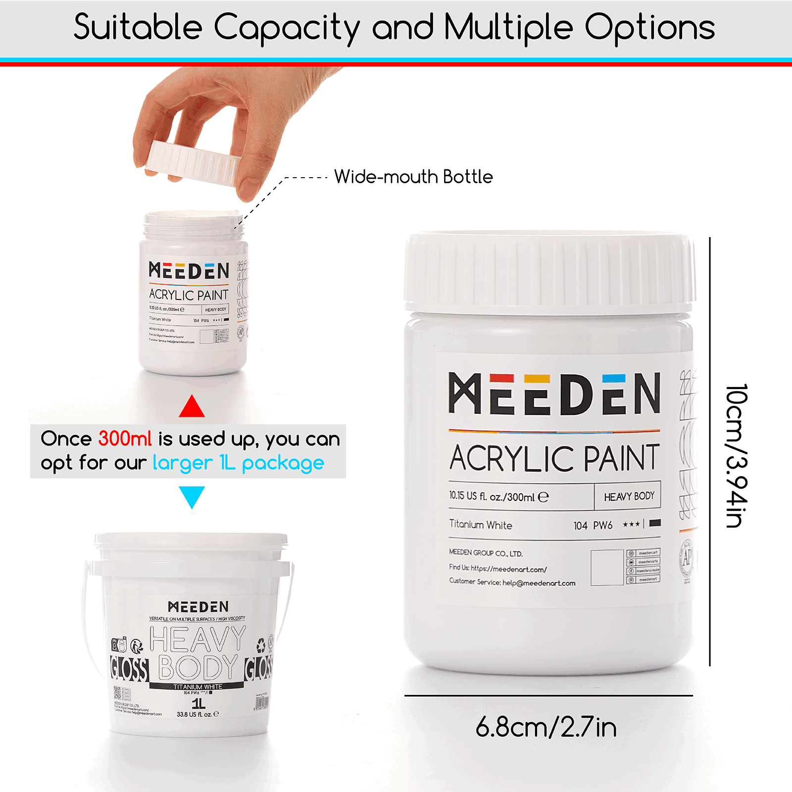 meeden-acrylic-paint-acrylique-noir-et-blanc-2x300ml image 6
