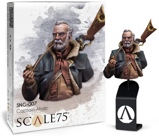 scale75-characters-captain-ahab-buste-r-sine-1-10-non-peint image 1