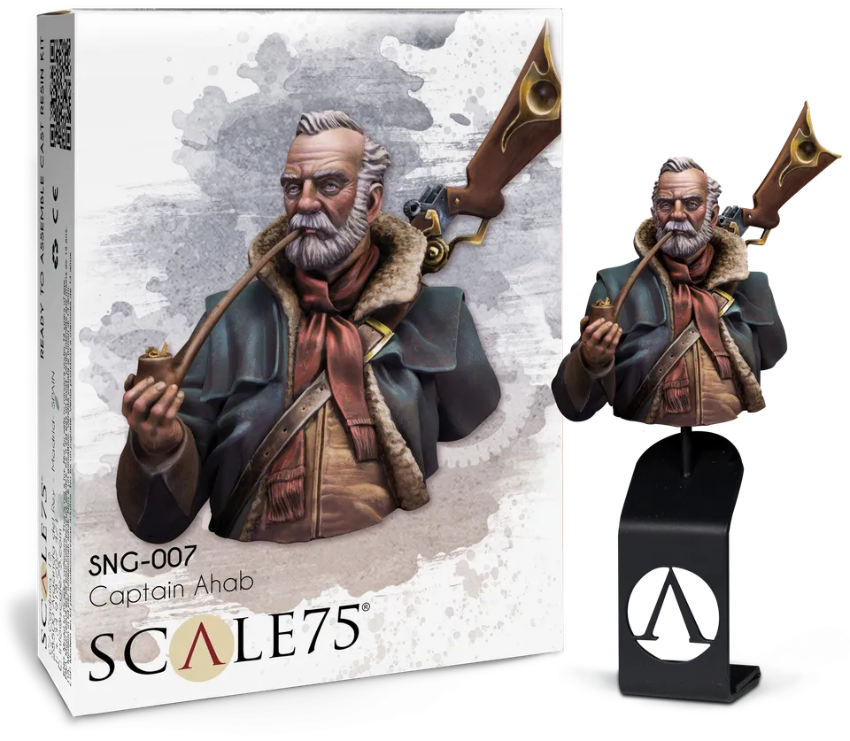 scale75-characters-captain-ahab-buste-r-sine-1-10-non-peint image 1