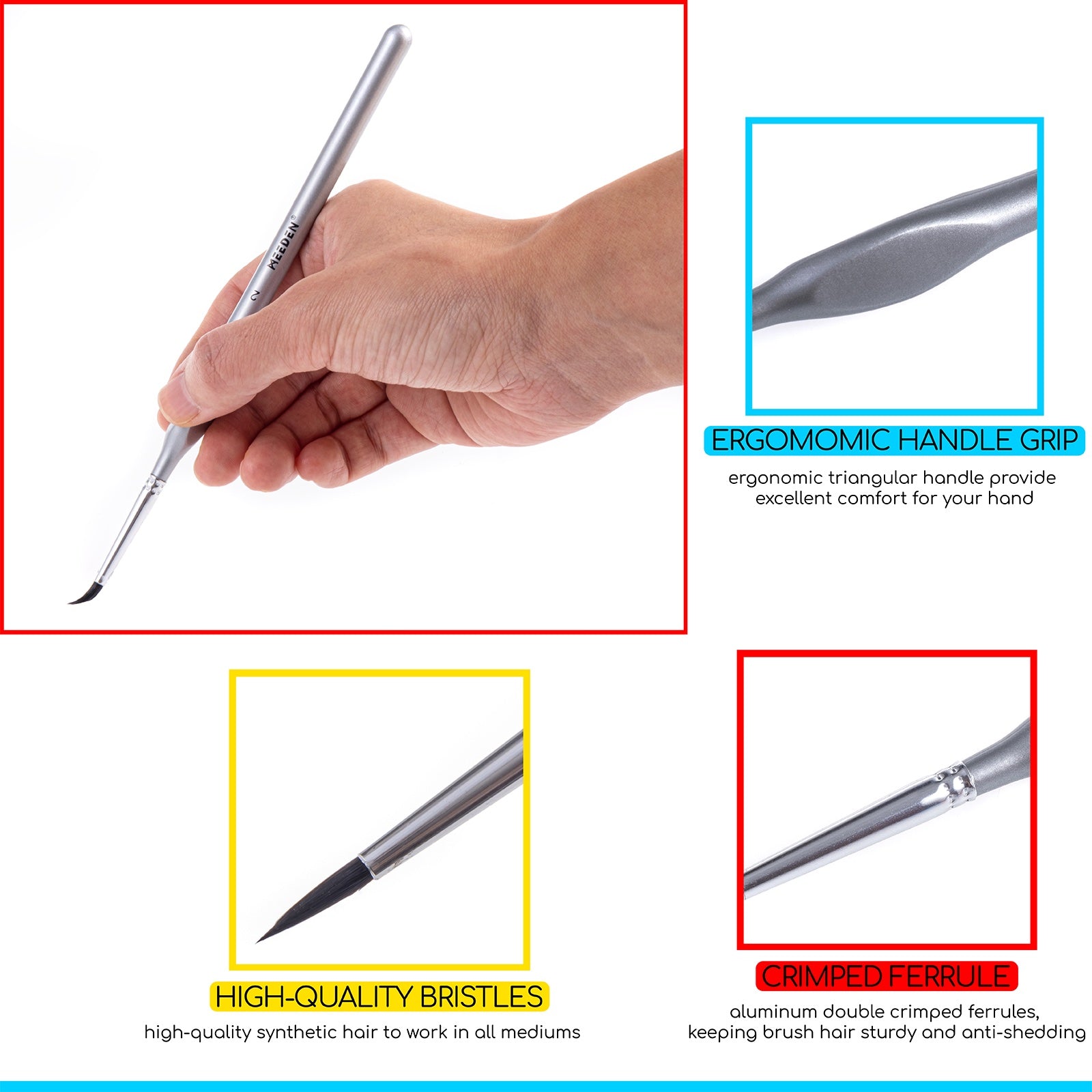 meeden-set-15-pinceaux-miniatures-d-tail-nylon image 3