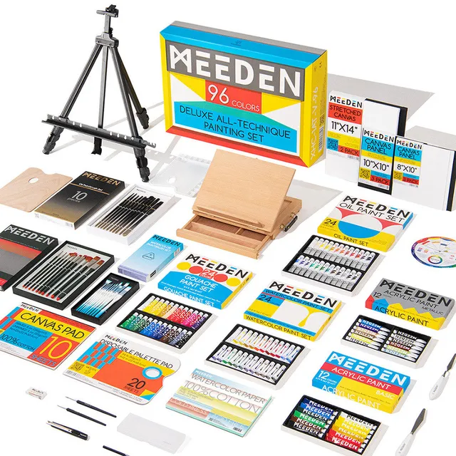 meeden-art-sets-coffret-peinture-151-pcs-complet-chevalet image 1