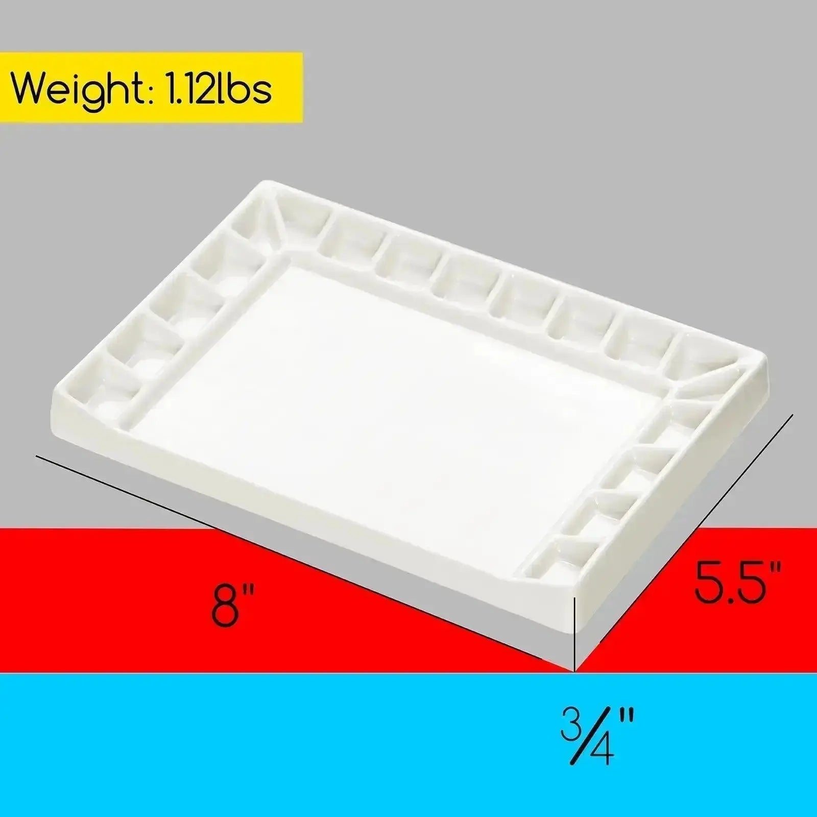 meeden-palettes-palette-porcelaine-18-puits-aquarelle-blanc image 2