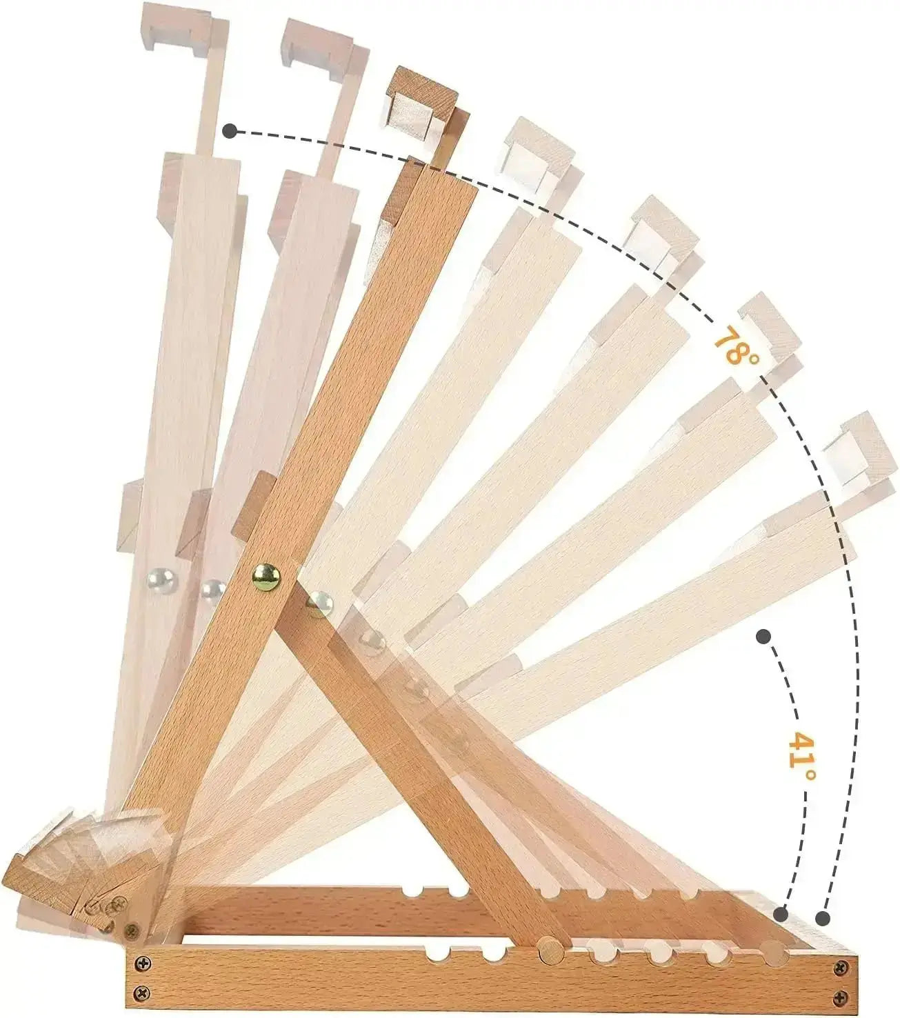 meeden-hj-11-chevalet-de-table-h-tre-naturel-toile-58-cm image 4
