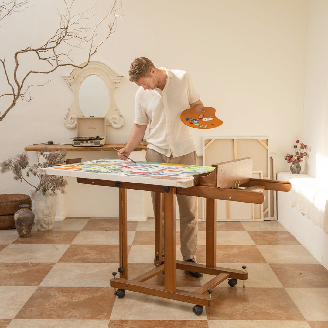 meeden-w11-pro-chevalet-sur-pied-h-tre-noyer-toile-218-cm image 3