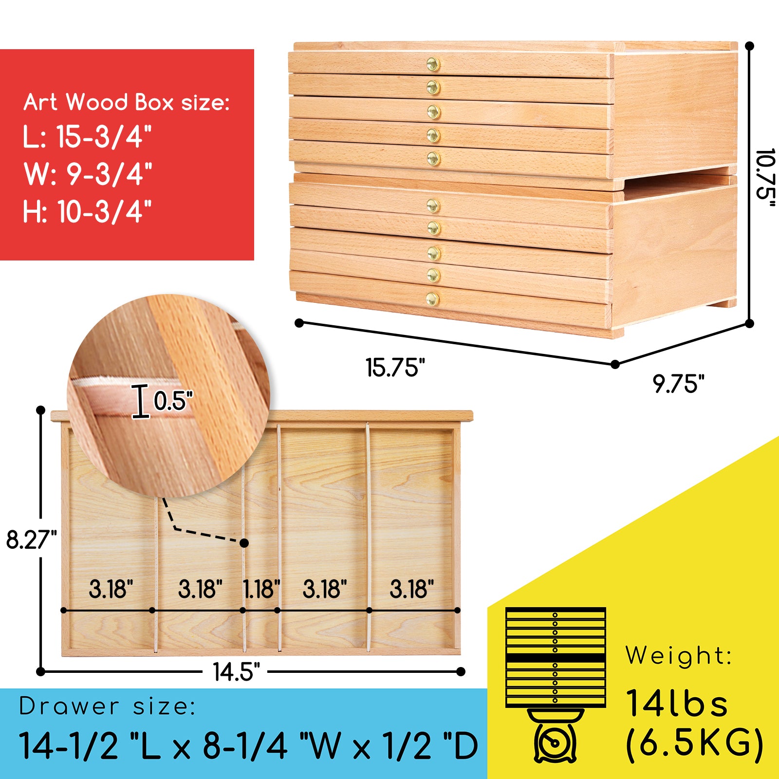 meeden-storage-boxes-bo-te-rangement-10-tiroirs-naturel image 3