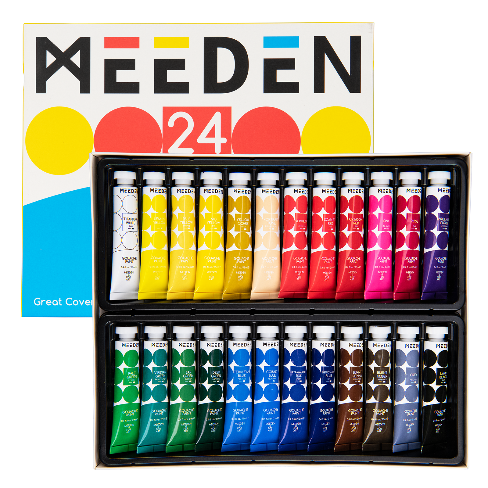 meeden-gouache-24-tubes-12-ml-peinture-opaque image 1