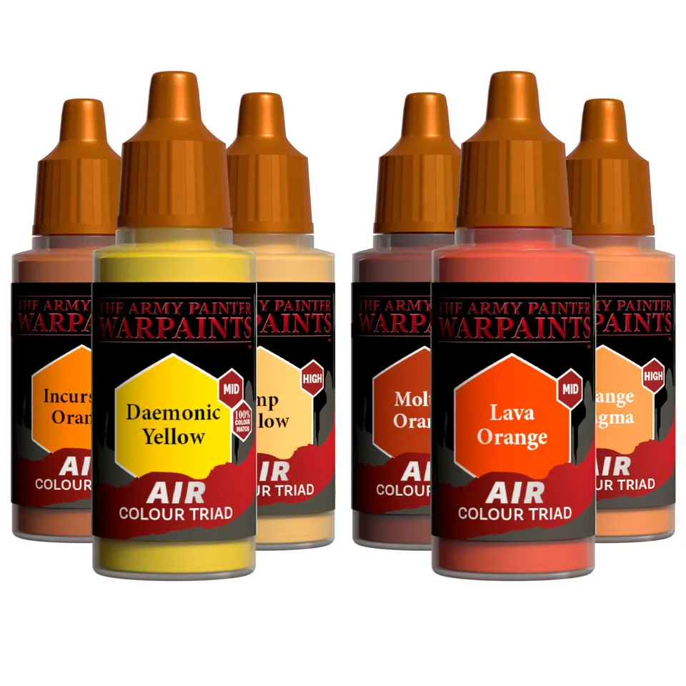 the-army-painter-warpaints-air-triad-peinture-a-rographe-orange-jaune-6x18ml image 1