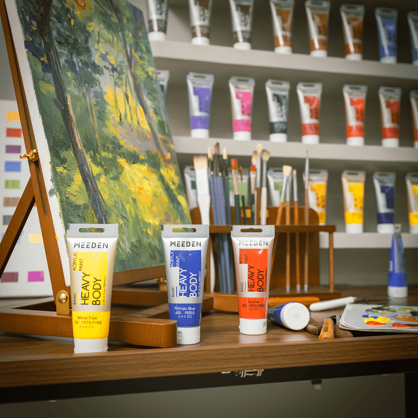 meeden-acrylic-paint-set-40-tubes-100ml-peinture-acrylique image 3