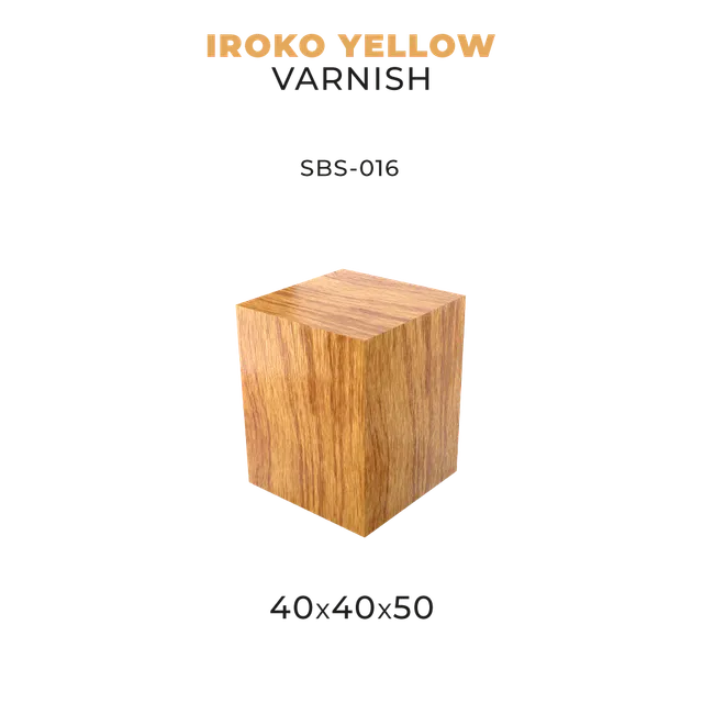 scale75-iroko-yellow-varnish-socle-bois-40x40x50 image 1