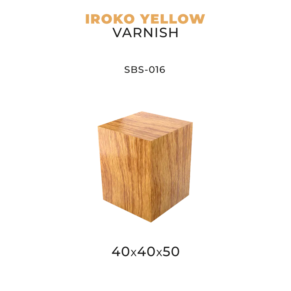 scale75-iroko-yellow-varnish-socle-bois-40x40x50 image 1