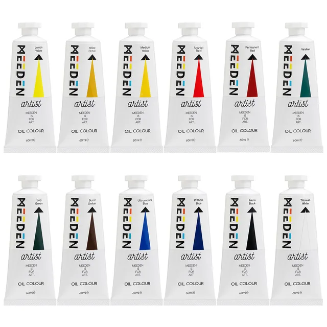 meeden-oil-paint-peinture-l-huile-12-tubes-60-ml image 1