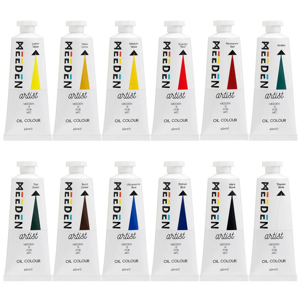 meeden-oil-paint-peinture-l-huile-12-tubes-60-ml image 1