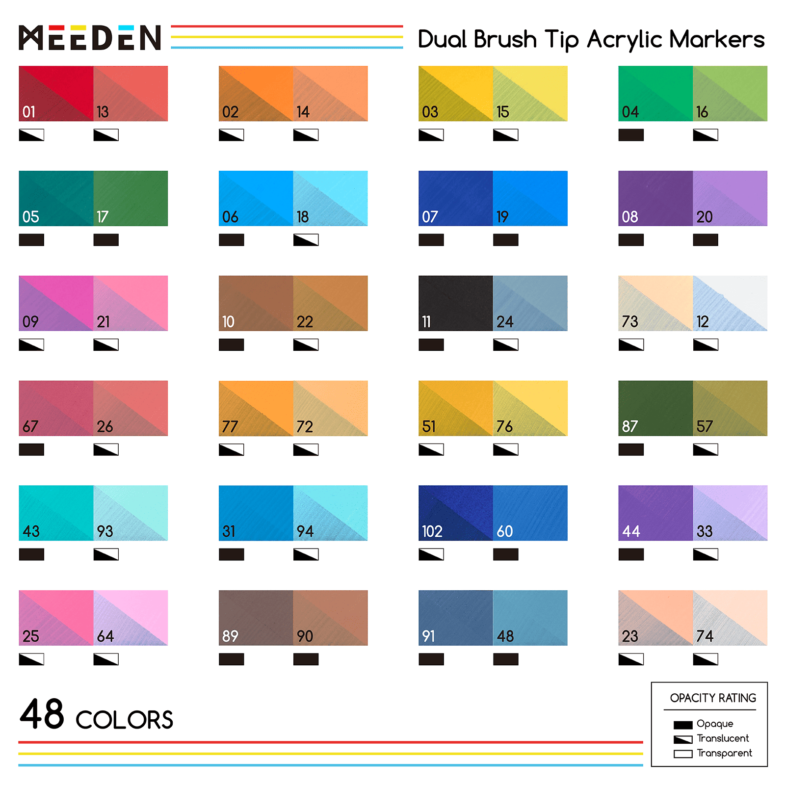 meeden-markers-feutre-acrylique-double-pointe-48-couleurs image 7