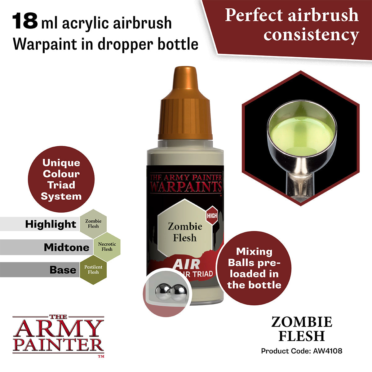the-army-painter-warpaints-air-zombie-flesh-peinture-a-rographe-18-ml image 2