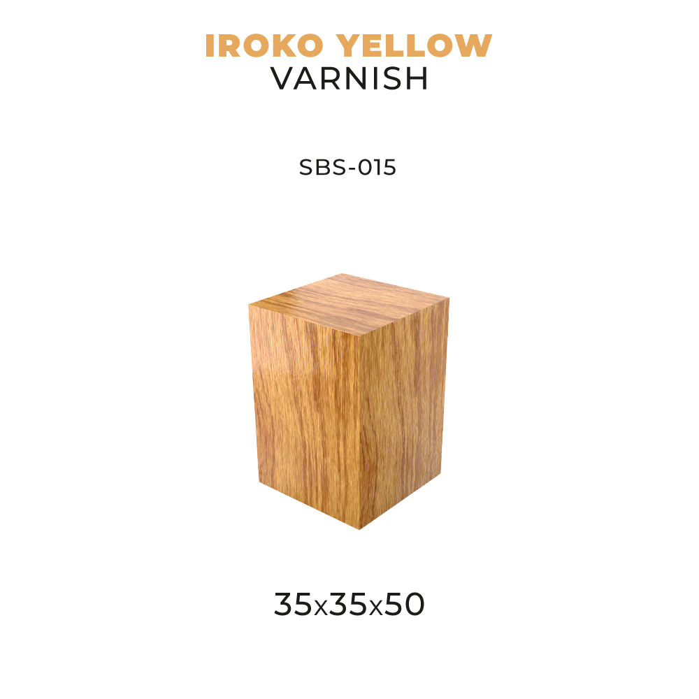scale75-accessories-iroko-yellow-varnish-socle-bois-35x35x50-mm-vernis image 1