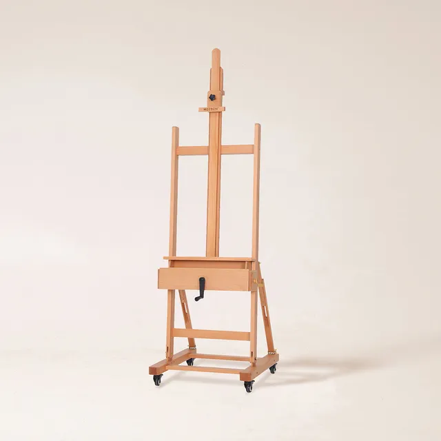 meeden-floor-easels-chevalet-bois-w15s-manivelle-grand-format image 1