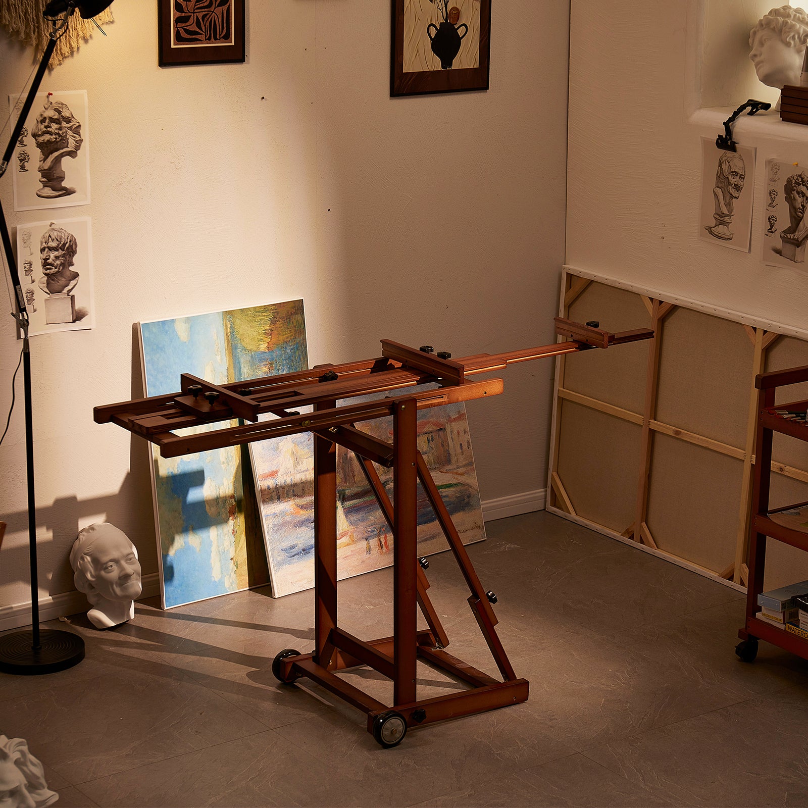 meeden-floor-easels-chevalet-atelier-w14-noyer image 5
