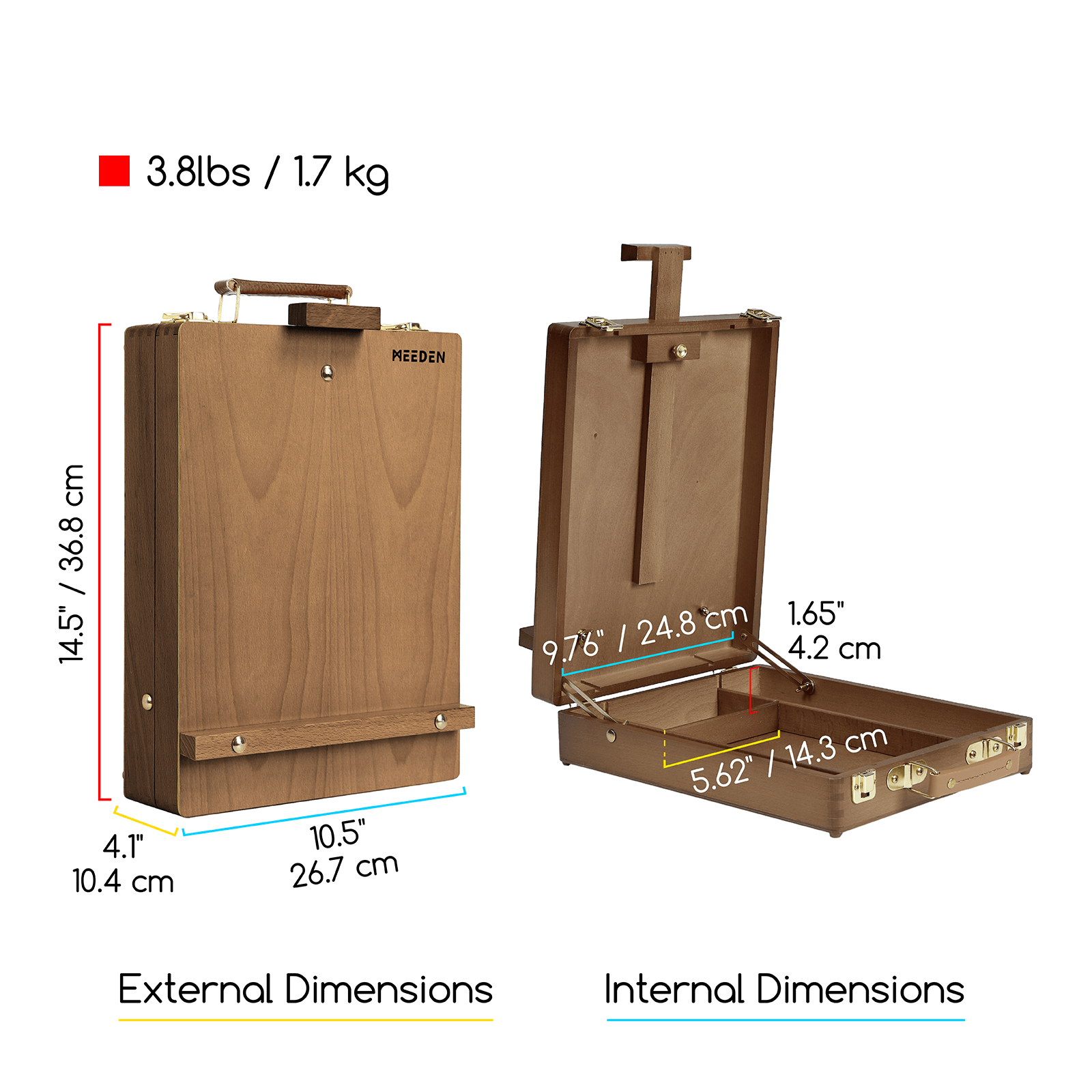 meeden-hbx-3-chevalet-de-table-h-tre-noyer-coffret image 8