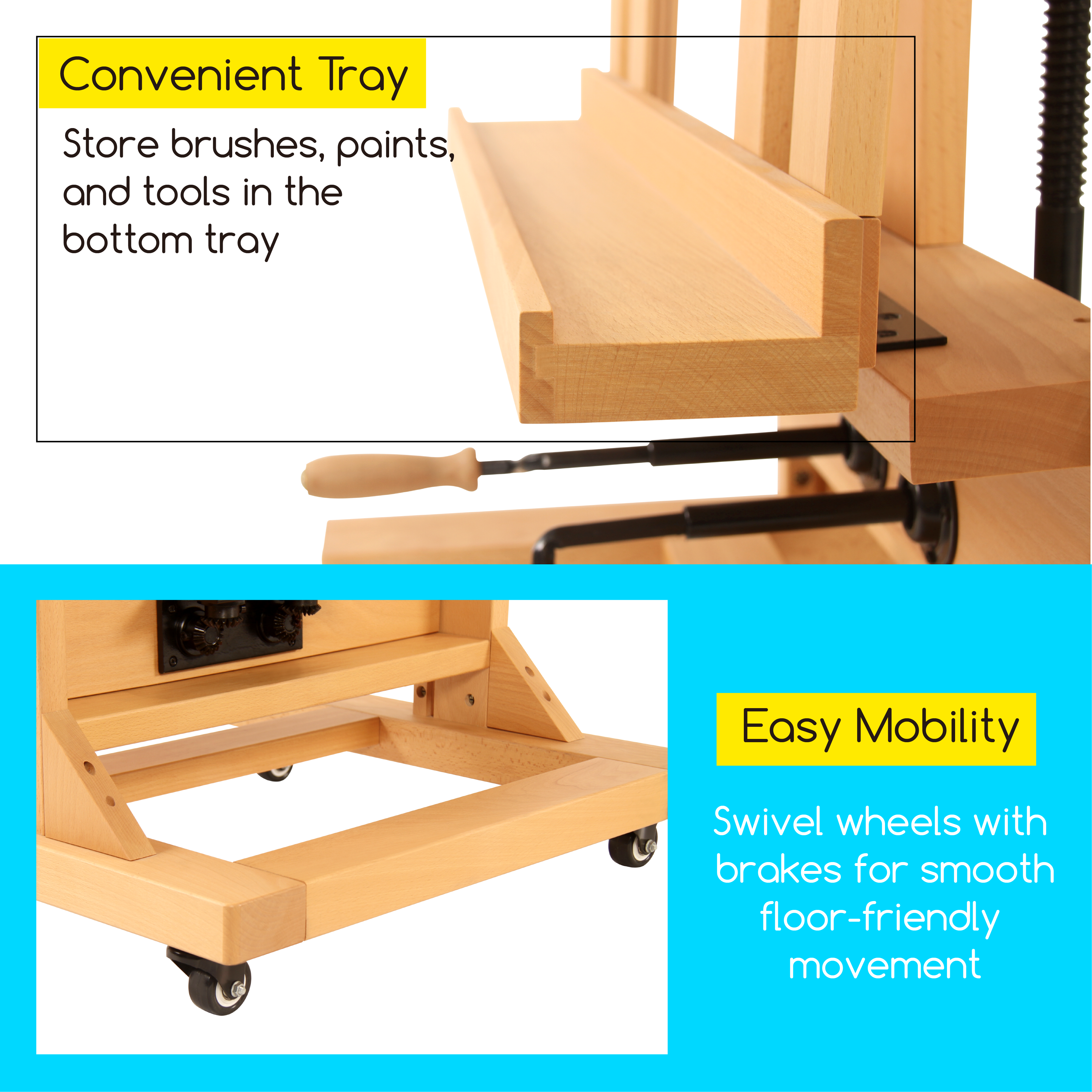 meeden-floor-easels-chevalet-bois-h-tre-manivelle-dhj-1 image 7
