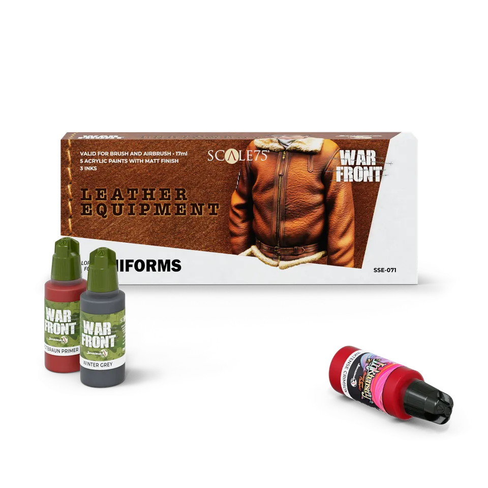 scale75-leather-equipment-set-peinture-cuir-8x17ml-inks image 1