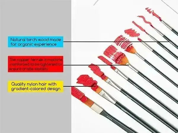 meeden-brushes-pinceaux-peinture-acrylique-lot-10-nylon image 8