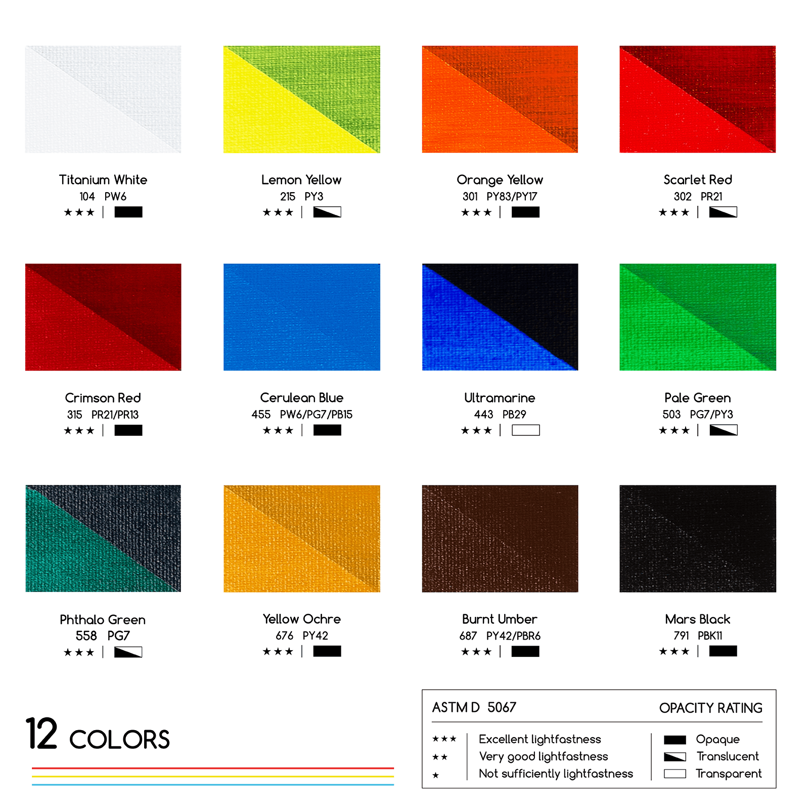 meeden-acrylic-paint-peinture-acrylique-12-tubes-12-ml-couvrant image 8