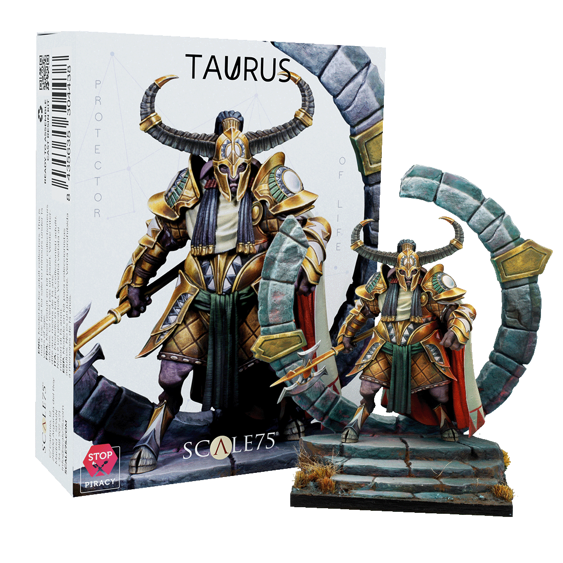 scale75-zodiac-mystic-signs-taurus-figurine-r-sine-non-peinte image 1