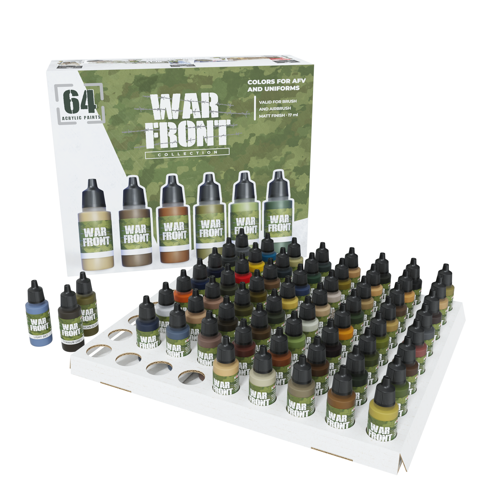 scale75-warfront-collection-set-64-peintures-17ml-mate image 1