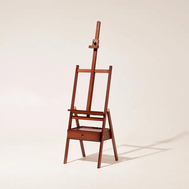 meeden-hj-1a-chevalet-d-atelier-bois-cadre-h-noyer-tiroir image 1