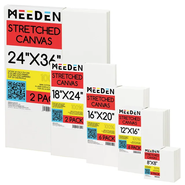 meeden-canvas-ch-ssis-entoil-coton-20x25-cm-lot-8 image 1