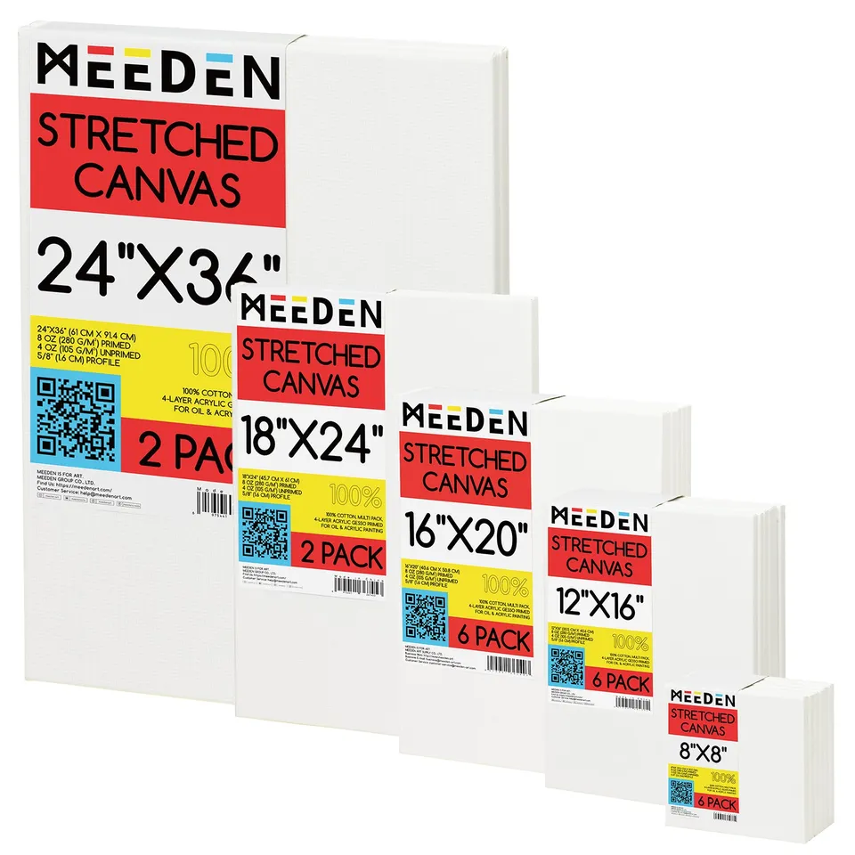 meeden-canvas-ch-ssis-entoil-coton-20x25-cm-lot-8 image 1