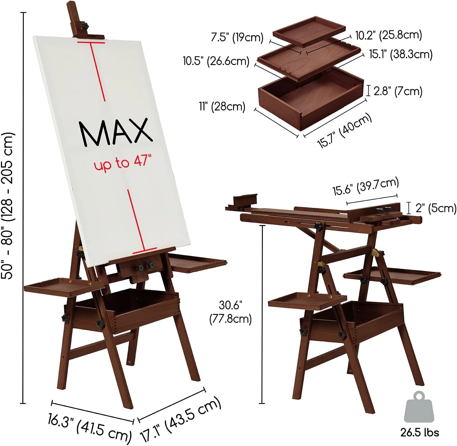 meeden-floor-easels-chevalet-h-tre-noyer-rangement image 7
