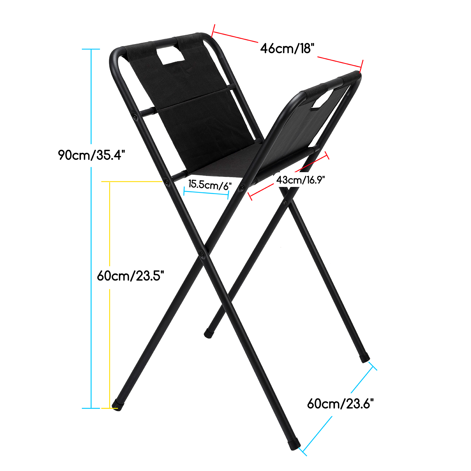 meeden-racks-pr-sentoir-toiles-m-tal-medium-pliable-noir image 3