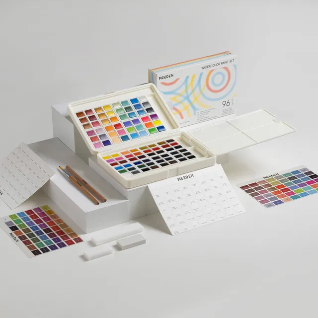 meeden-watercolor-coffret-aquarelle-96-couleurs-m-tallique image 1
