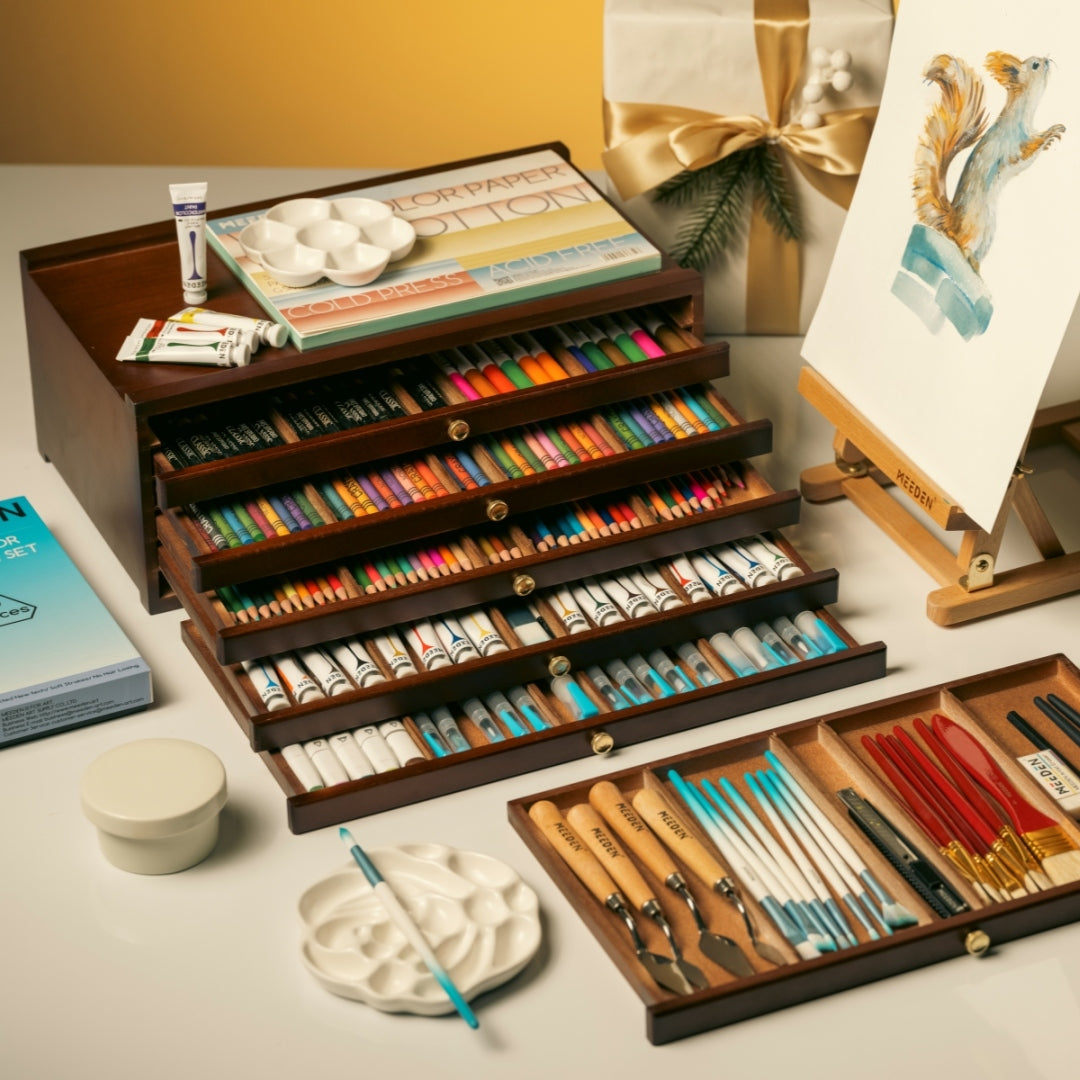 meeden-storage-boxes-boite-bois-6-tiroirs-noyer image 2