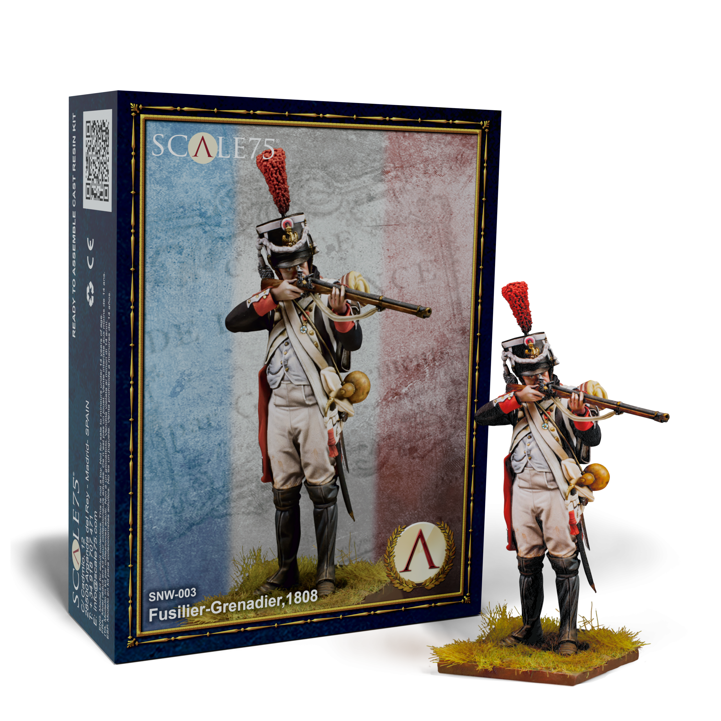 scale75-napoleonic-wars-fusilier-grenadier-1808-figurine-75-mm image 1
