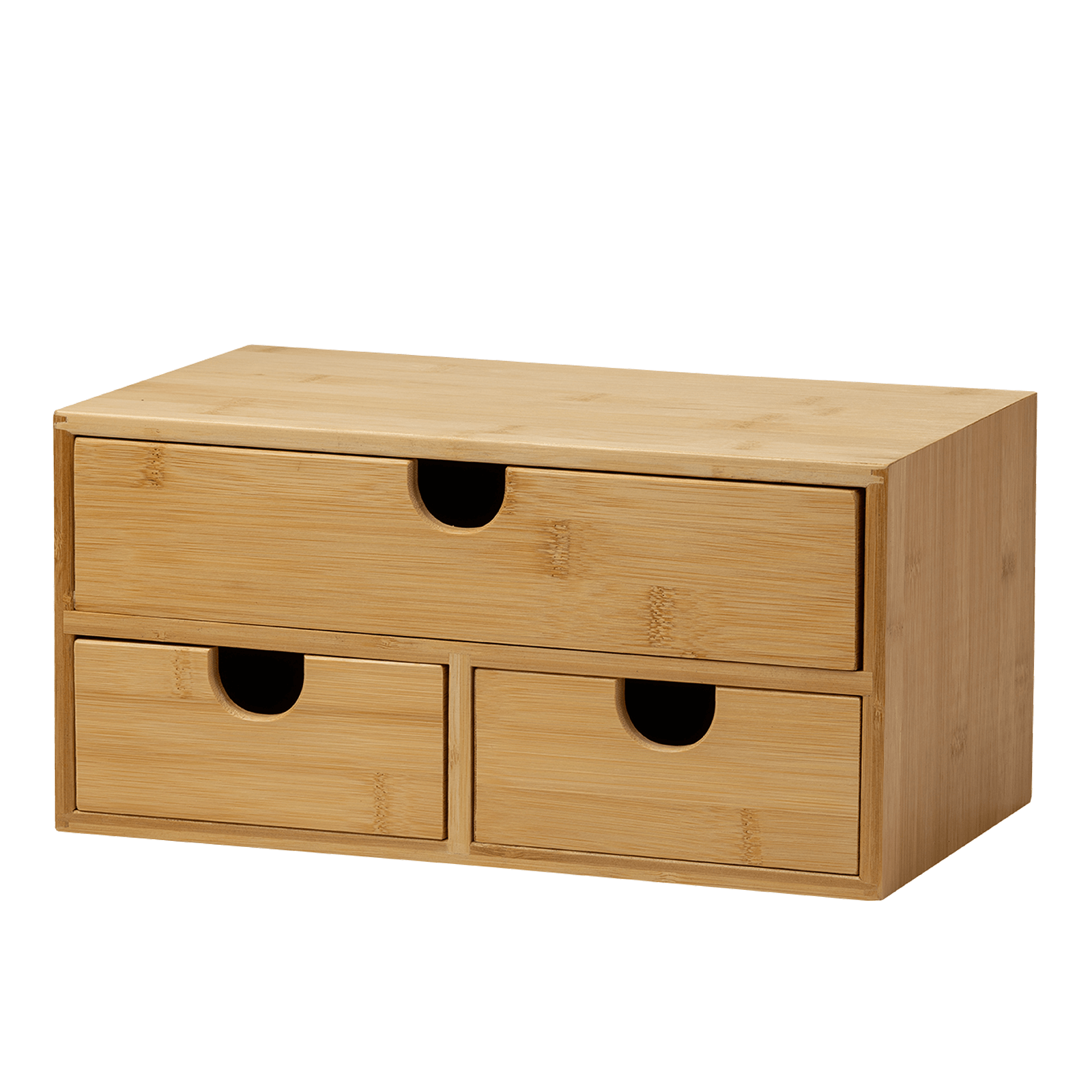 meeden-storage-boxes-organisateur-bureau-bambou-3-tiroirs image 3