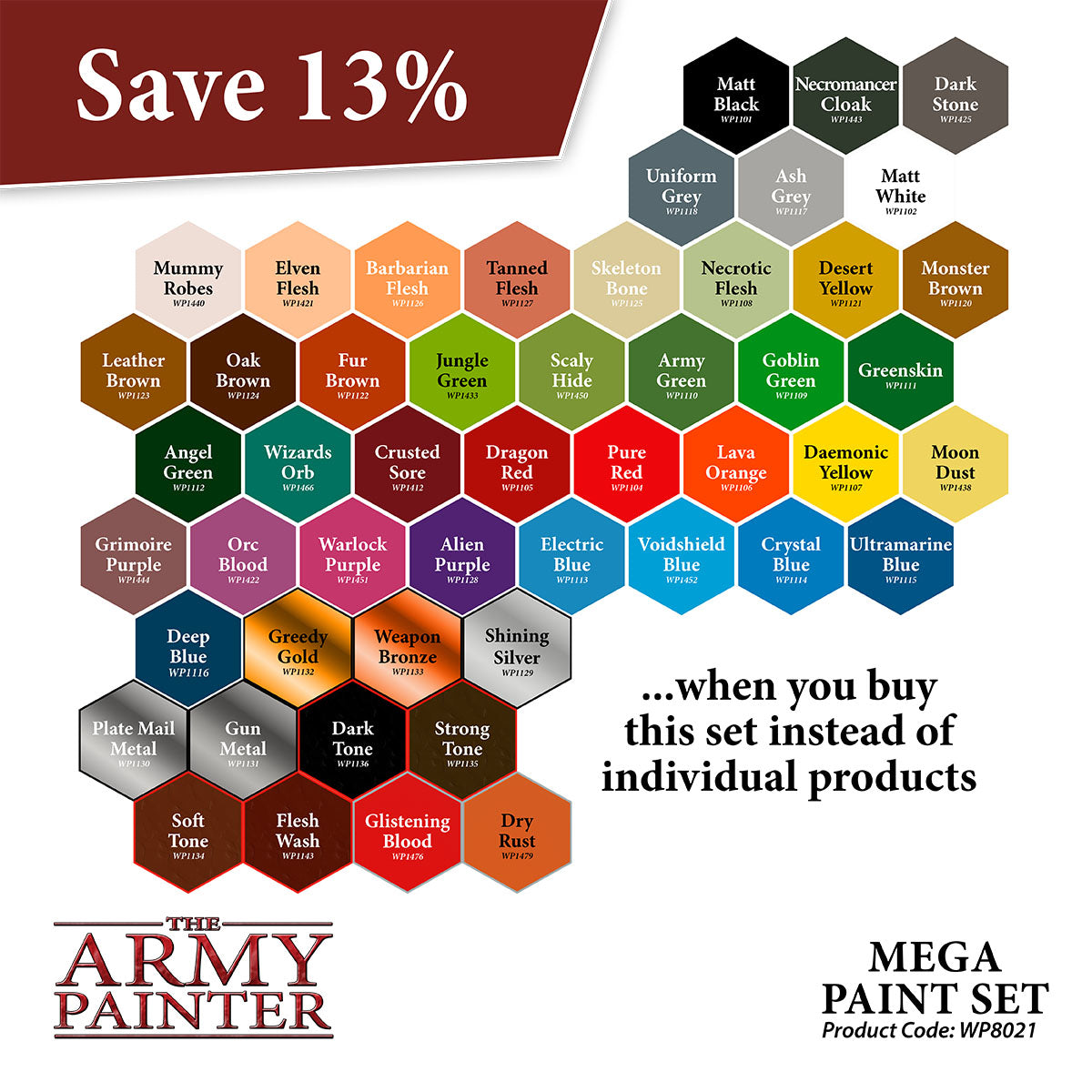 the-army-painter-warpaints-mega-paint-set-coffret-50-peintures image 4
