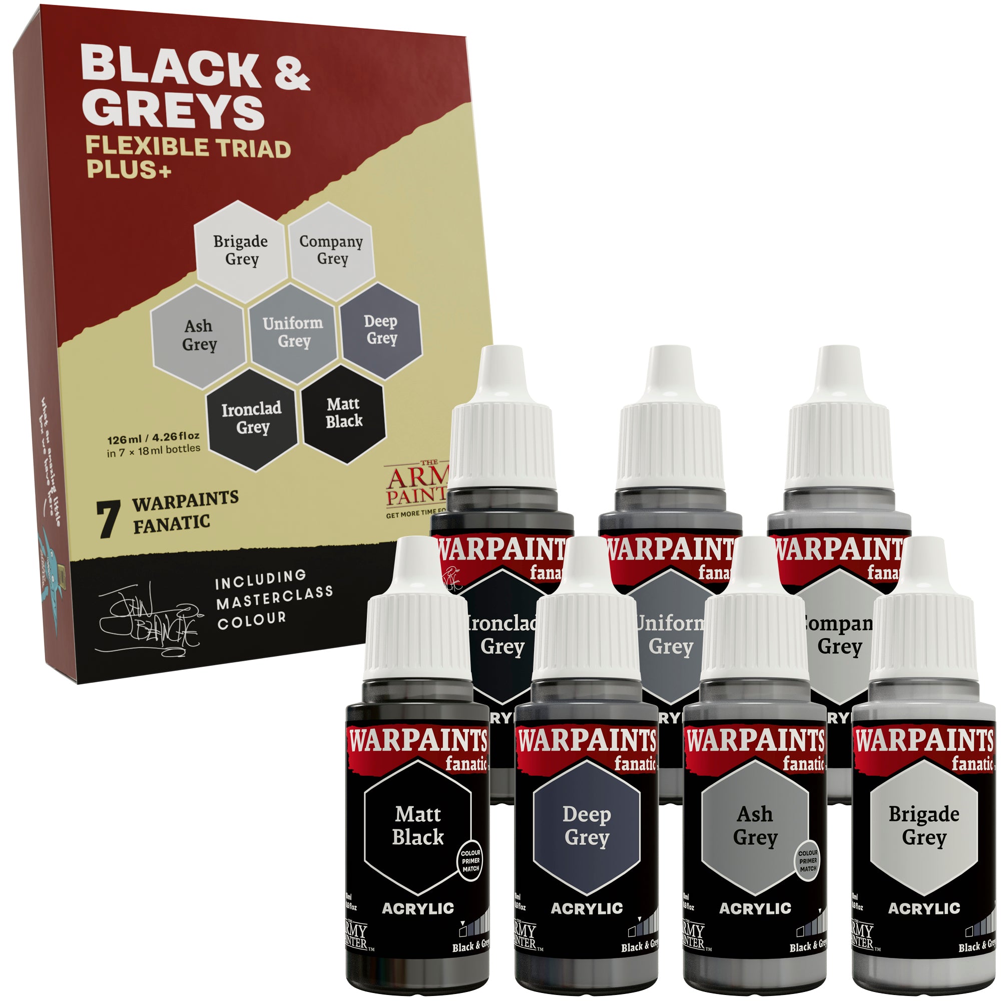 the-army-painter-fanatic-triad-blacks-greys-set-7-peintures image 2