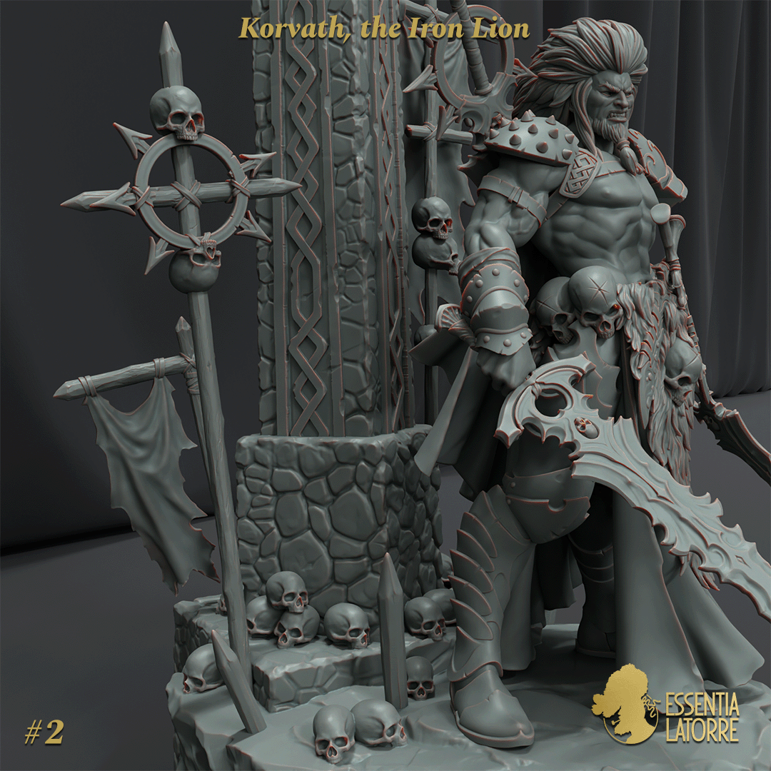 scale75-busts-korvath-the-iron-lion-buste-peindre image 5
